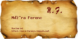 Móra Ferenc névjegykártya